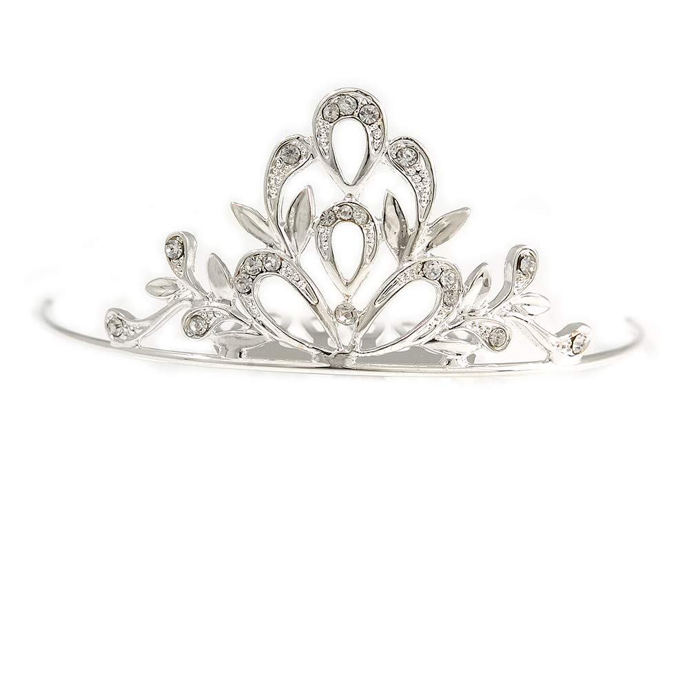 Fairy Princess Bridal/Wedding/Prom/Party Silver Tone Crystal Mini Hair Comb Tiara - 55mm