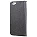 Hilda Phone case for iPhone 6,iPhone 6s,[Upgraded-Opened Volume and Power Button Ports,no Break Issues],Wallet Case,PU Leather Case,Credit Card Holder,Flip Cover Skin[Black]