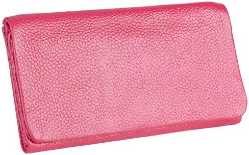 Women's Genuine Leather Tri-Fold Wallet (Pink)