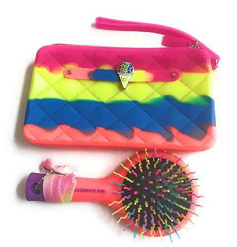 American Jewel Wristlet w/Free Jewel (Ice Cream Cone) and Rainbow Brush w/Free Hair Tie, Unscented