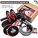 Ab Roller Wheel, Kamileo 5-In-1 Ab Roller Kit with Knee Pad, Resistance Bands, Jump Rope, Core Sliders, Perfect Home Gym Equipment for Abdominal Exercise (Workout Guide Included)