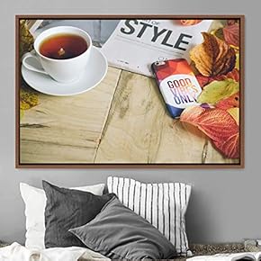 signwin Framed Canvas Wall Art Tea Servings Dark...