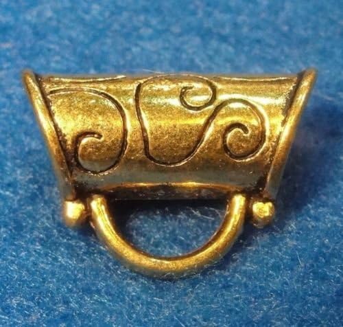 10 PC Tibetan Antique Gold BAILS Large Connectors For Charms - from Jewelry Making Supply Charms Wholesale by BP. Pendants BA111