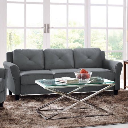 Lifestyle Solutions Zola Sofa Wood frame and legs, Dark Grey