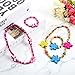 Bememo 10 Pieces Colorful Wooden Jewelry Collections Party Favor Princess Necklace Bracelet Set (Style 1)