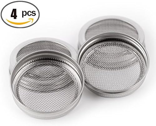 Mason Jar Sprouting Lids,4PCS (Regular Mouth )