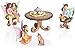 Joykick Fairy Garden Bistro Kit - Miniature Hand Painted Figurine Statues with Accessories - Set of 11pcs for Your House and Lawn Decor