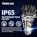 TECHMAX H13 LED Headlight Bulbs,360 Degree Adjustable Beam Angle Cree Chips 12000Lm 6500K Xenon White Extremely Bright 9008 Conversion Kit of 2