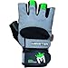 Meister Wrist Wrap Weight Lifting Gloves w/Gel Padding - Gray/Neon Green - Large