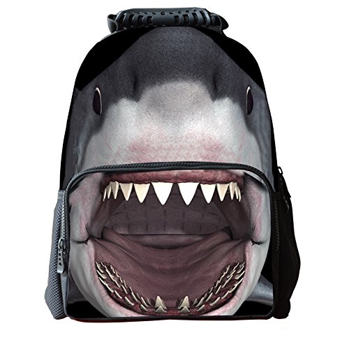 YJ 3D Animal Cute Kids Backpack Laptop(Shark)