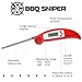 Ultra Fast Digital Instant Read Meat Thermometer | Folding, Stainless Steel Probe for Grilling & Oven from BBQ Sniper