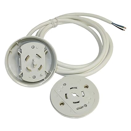Qa 4 Pole Pre Wired Plug In Ceiling Rose Amazon Co Uk Diy Tools