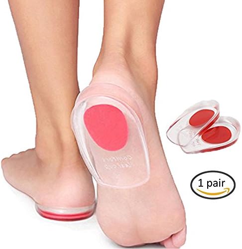 KINGEVA Silicone Heel Cup Pads for Bone Spurs Pain Relief Protectors of Your Sore or Bruised Feet .Can be Hand washable, Reusable (1Pair)