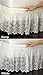 Collections Etc Lace Trimmed Elastic Bed Wrap, Easy Fit Dust Ruffle Bedskirt, Ivory, Queen/King