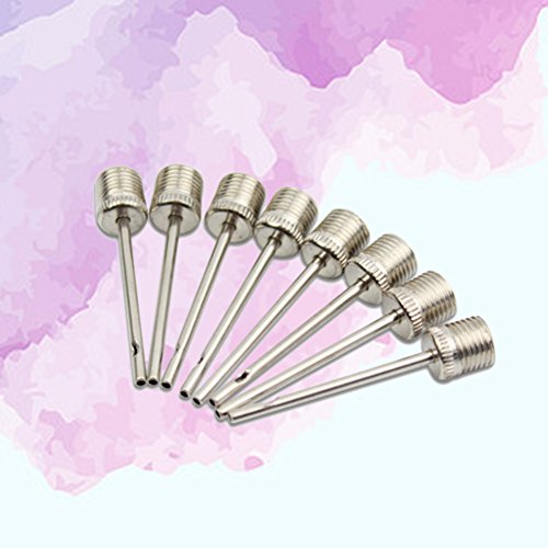 image for LIOOBO 10Pcs Ball Needles Metallic air Inflation Needles for Sport Foo