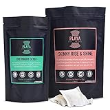 Playa Fit Teas Skinny Detox & Weight Loss - 2 Pack Day & Night - 1 Month Supply - Premium Antioxidant Rich Herbal Cleanse For Belly Fat Made In Chile - 45 Tea Bags