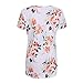 Farktop Women’s Front Side Knot Print Boutique Short Sleeves T-Shirts Tops