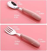 Vidillo Baby Fork and Spoon Set 3 Pack with Travel Case Toddler Tableware view 3