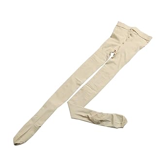 sourcing map Damen Kompression Formung Erhöhen Abnehmen elastisch Strumpfhose Leggings, Beige-Thick; Footed/XS (EU 30)