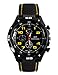 Fanmis GT Racer Sport Watch Military Pilot Aviator Army Style Black Silicone Yellow Men's Watch