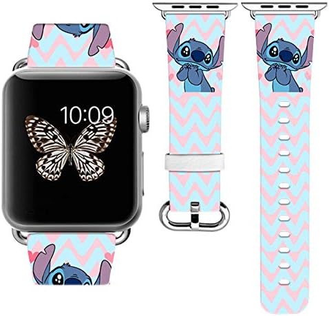 TrenderPrint Replacement Band Compatible with Apple Watch with adapters 42mm 44mm or 38mm 40mm iWatch Band Series 1 Series 2 Series 3 Series 4 Series 5 Length S/M or M/L (38-40mm S/M)