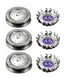 3 Pack Shaver Head Replacement Rotary Blades