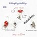 Mono Fishing Leader Rigs with Swivel Snaps Saltwater Surf Fishing Bottom Rigs High Strength Drop Fishing Rig 1 Arm and 2 Arm Nylon Leader Wire Leader Rigging for Lures Bait Hooks