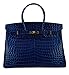 Ainifeel Women's Patent Leather Crocodile Embossed Top Handle Handbags