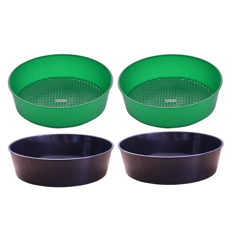 Kueohse Garden Planting Filter Soil Sieve Compost Sieve 4 Pack Rock Garden Sieve Sand Sieve Set