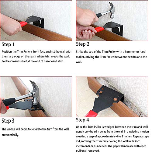 Trim Puller Tile Removal Tool, Wood Baseboard Molding Siding Flooring
