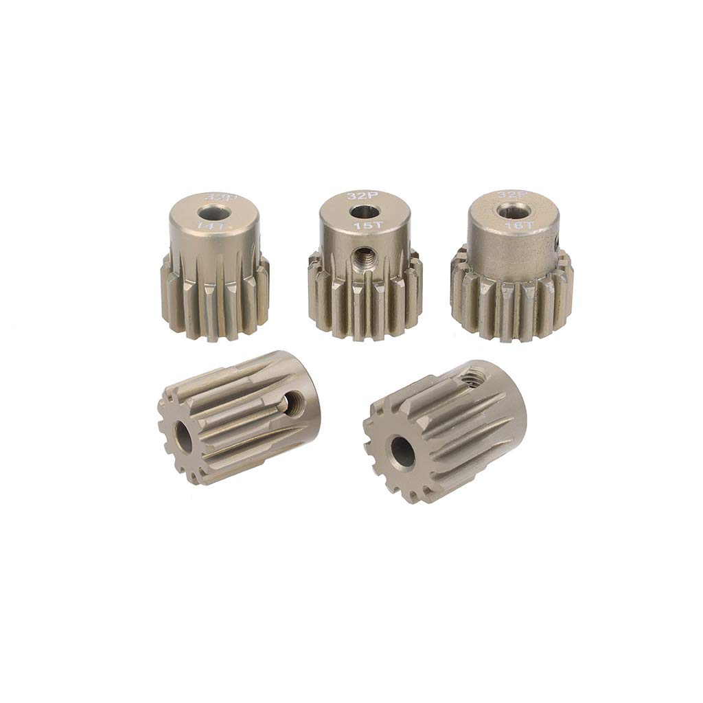 Fasizi 5PCS 32DP 3.175mm 12T 13T 14T 15T 16T Pinion Engine Gear for 1/8 Rc Car Brushed Brushless Motor