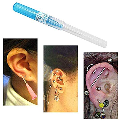 Body Piercing Needles CINRA 5PCS 22G Gauge Steel Cartilage Piercing