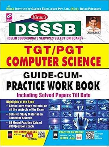 Kiran DSSSB TGT/PGT Computer Science Guide CUM Practice Work Book