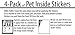 Pet Inside Finder Sticker - 4 Pack - Adhesive on Front and Back. in a Fire Emergency, Firefighters Will See Alert on The Window, Door, or House and Rescue Your cat/Dog. Safety First in case of fire.