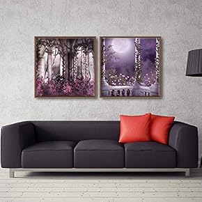 Framed Dreamscape Home Artwork for Living Room Bedroom x2 Panels
