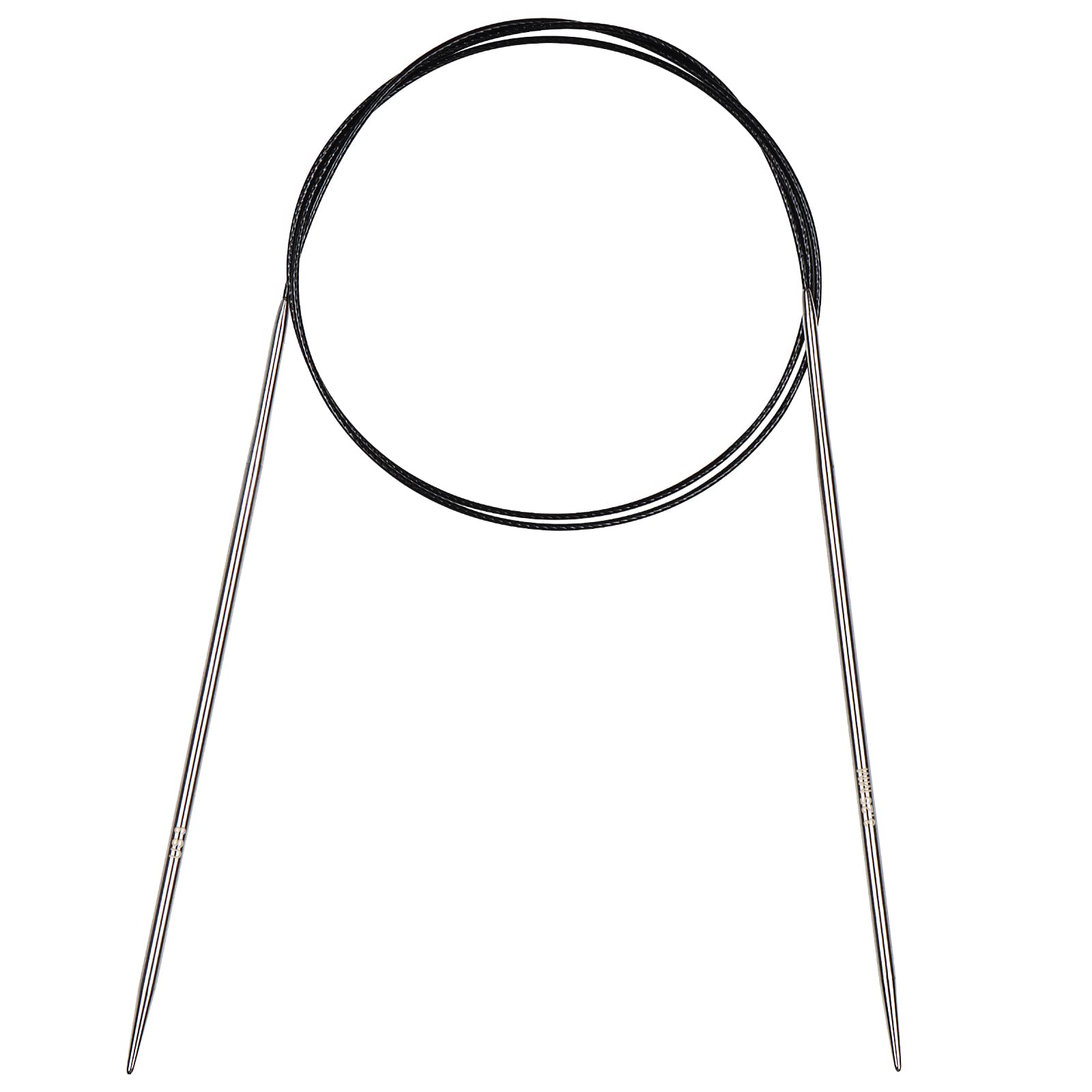 Coopay Circular Knitting Needles 3.25mm 100cm Long, Steel With Flexible Cable, Metal Fixed Pins for Blanket Knitting Large Projects, For Arthritis Hands, Size US 3