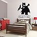 Personalized Wall Decals - Lego Batman with Name Below - Superhero Party Decorations, Kids Bedroom Wall Stickers, DC Comics