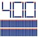 FUCAS Refill Darts 400PCS Bullet for Nerf N-Strike Elite Zombie Strike Rebelle - Blue