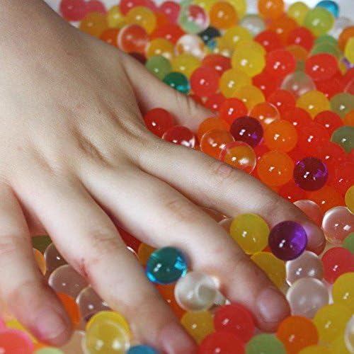 Cosmo Beads Sensory Play with 13,600 (8 Ounce Bag, Make 6 Gallons) Colorful Smooth Squishy Water Beads for Kids Tactile Sensory Experience