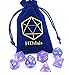 Hengda dice Polyhedral 7-Die Dice Set Galaxy Dnd Gaming Dice for Dungeons and Dragons Tabletop