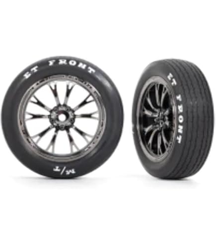 Traxxas Drag Slash Pneumatici Su Cerchi Montato Nero Cromo - Foto 7