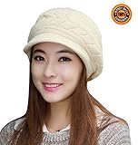 HINDAWI New Fashion High Quality Autumn Winter Cap Lady Wool Beret Hat with Visor