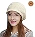 Women Winter Hats Knit HINDAWI Crochet Fashions Snow Warm Cap with Visor