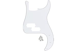 FLEOR 3Ply White P Bass Pickguard Guitar Scratch Plate Pick Guard for 4 String American/Mexican Standard P Bass Style