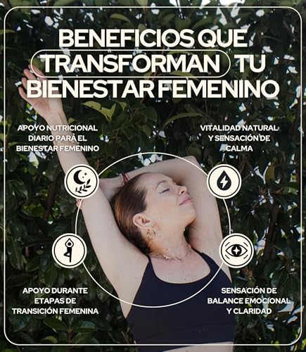 NOMUK Woman Hormo Balance Suplementos para Mujer Ginseng Panax Maca Shatavari y Schisandra Raíces y Hongos Adaptógenos Fórmula Vegetal para Rutinas de Bienestar 120 Cápsulas Veganas Naturales