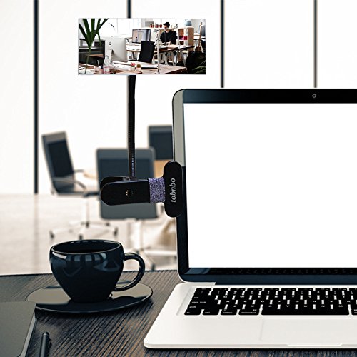 Office Cubicle Clip on Mirror, 7.28'' Rear View Computer/Laptop Safety