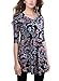 BAISHENGGT Women's Sleeveless Printed Flare Tunic Top Medium Navy