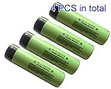 NCR18650B 3.7 Volt 18650 3400 mAh Rechargeable Li-ion Battery for Panasonic [4pcs] by Panasonic
