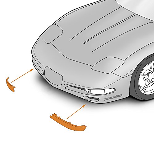 C5 Corvette Front Lower Spoiler Air Dam Left and Right Sides with Mount Hardware Fits All 97