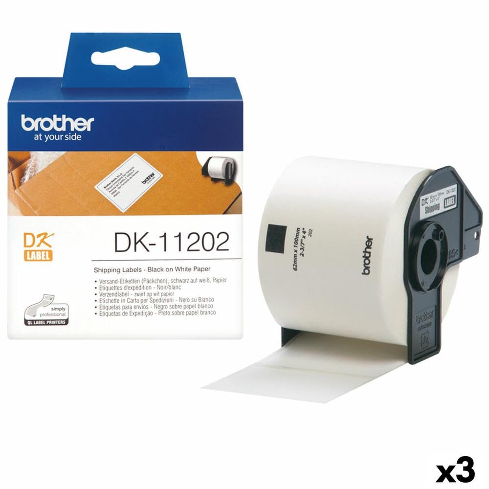 Label Systems BROTHER Model Labels for Printer Brother DK-11202 Black/White 62 x 100 mm (3 Units)